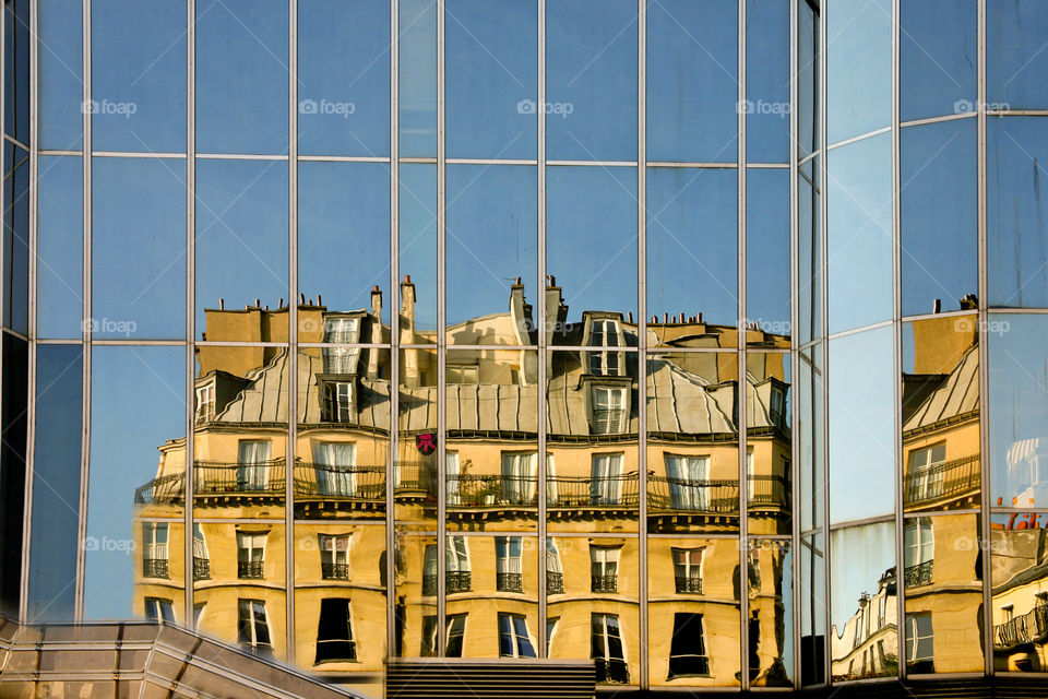 Reflection of a building. 