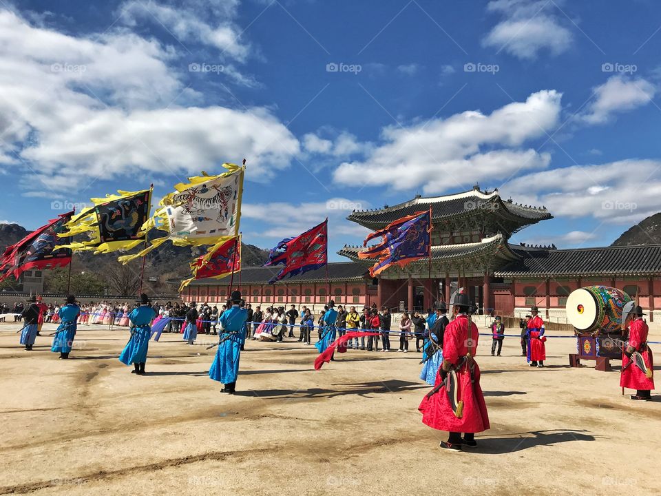 Changing of the guard ceremony, Seoul, Korea