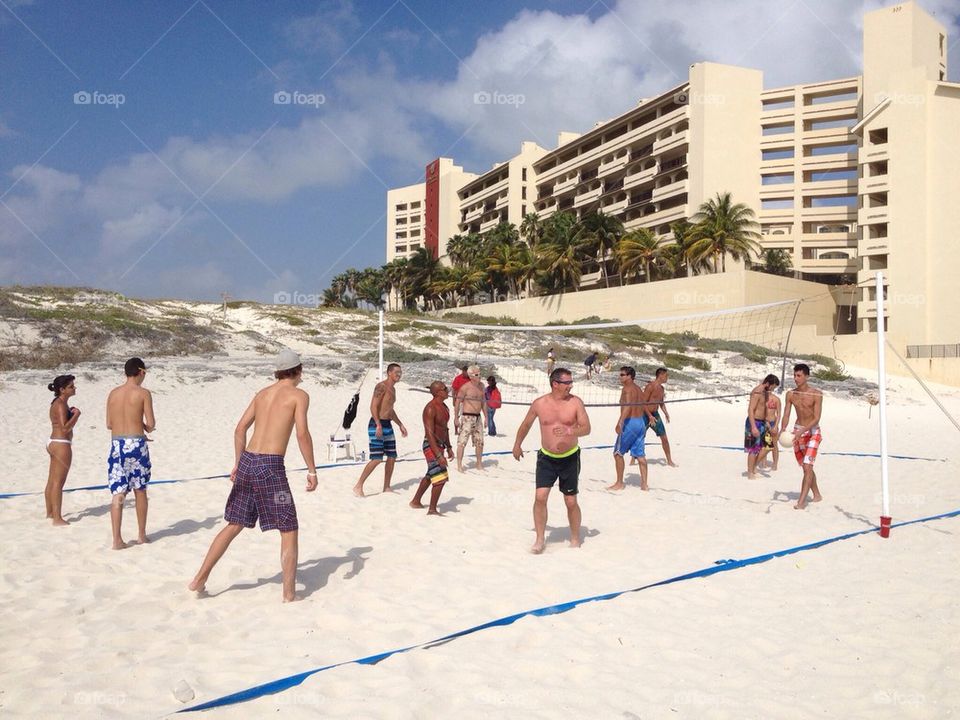 Beach volleyball in Mexico