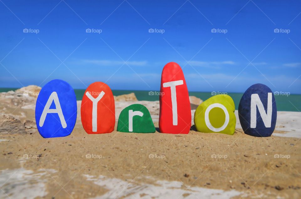 Ayrton,brazilian baby name on stones