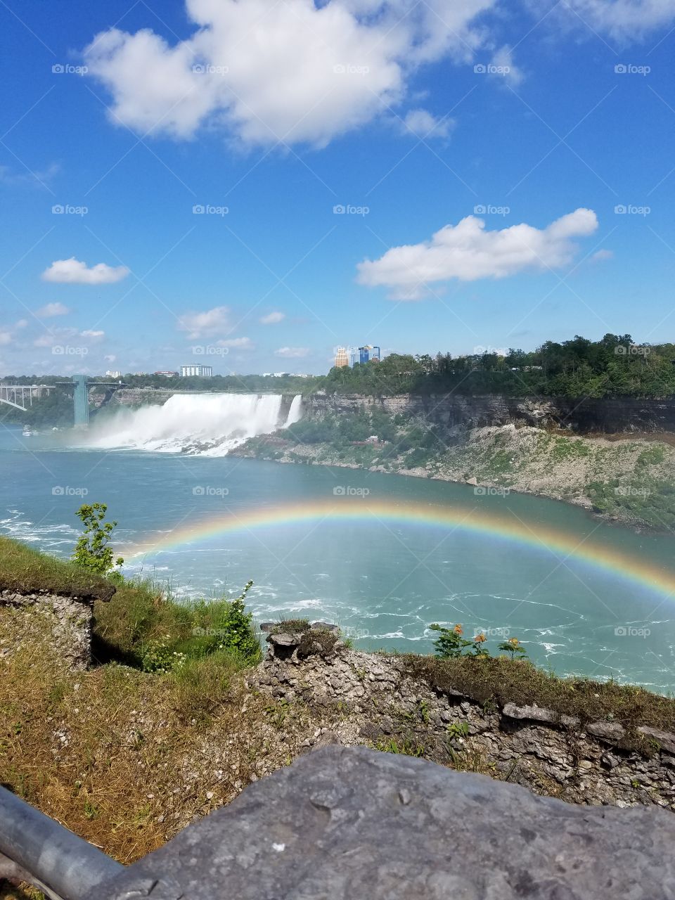 rainbow over water