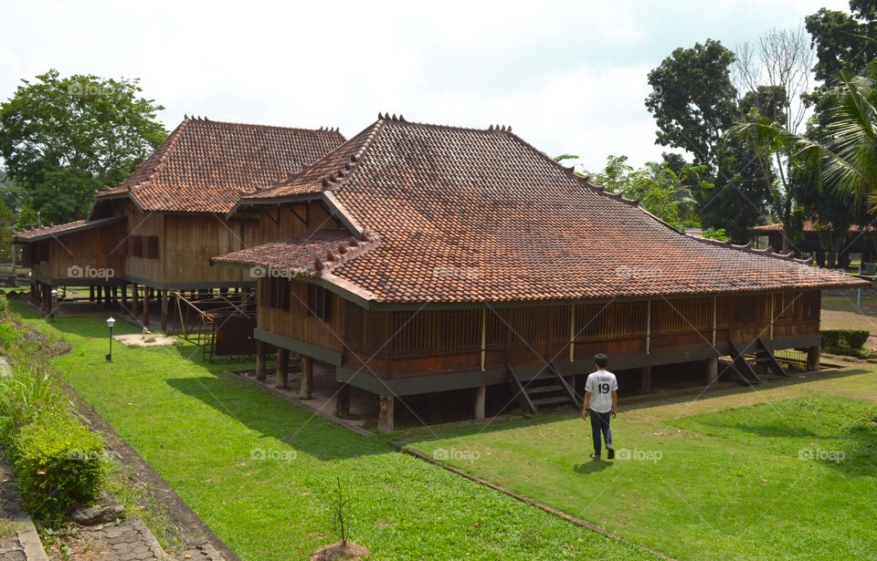 The Traditional House of Palembang called Rumah Limas that Located at Balaputra Dewa Museum in Palembang City