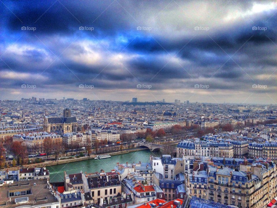 Paris, France from the Notre-Dame 