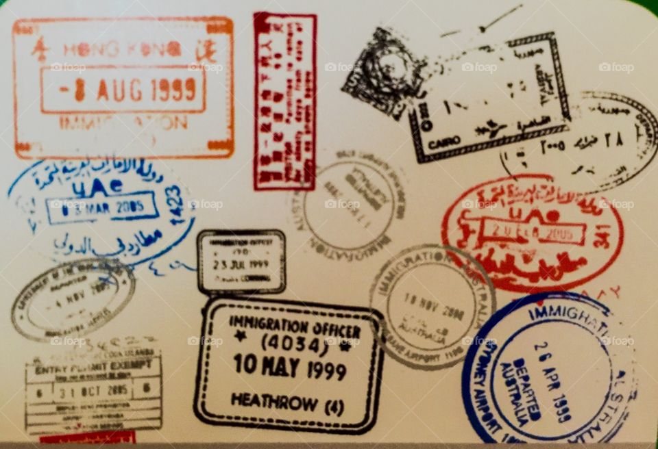 Travel stamps 