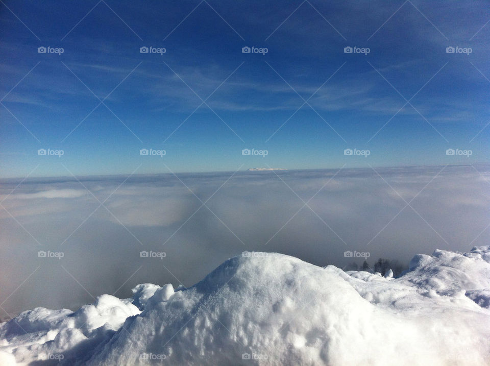 snow winter sky blue by oden