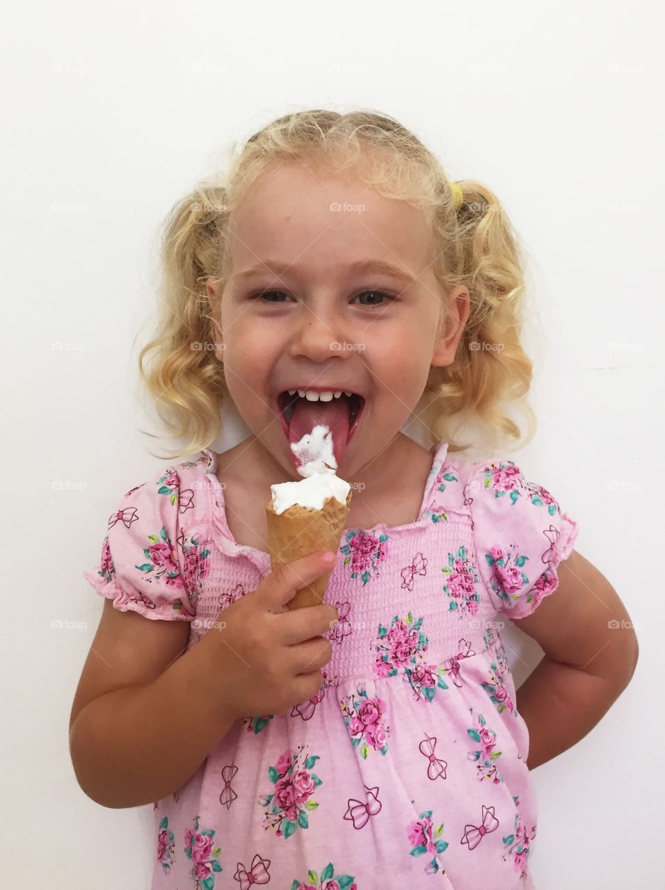 Little girl with ice cream 