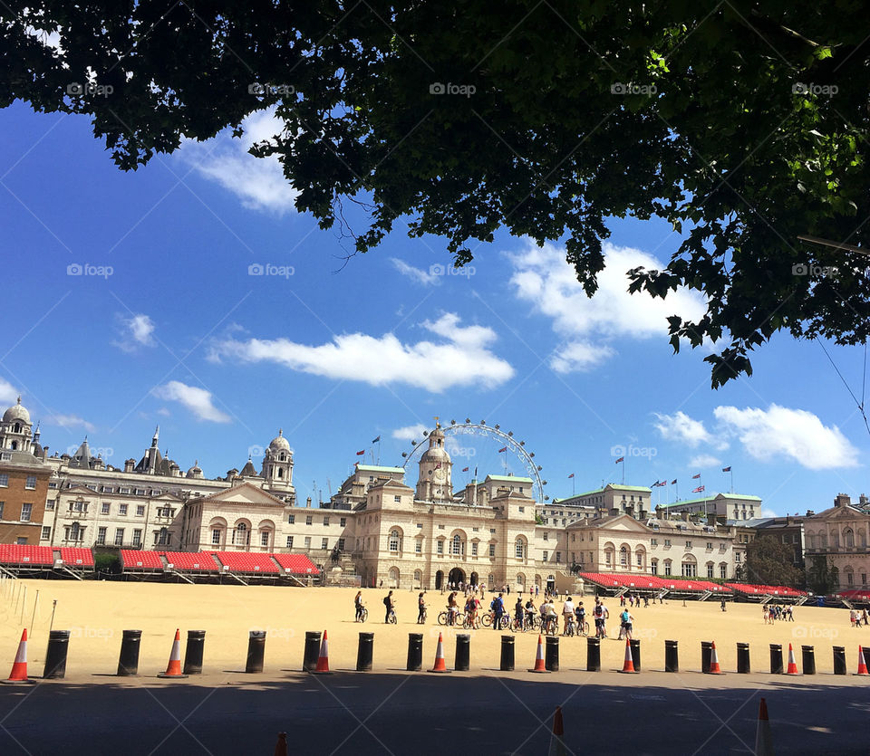 Horseguards Parade in Central London on a sunny day. 
