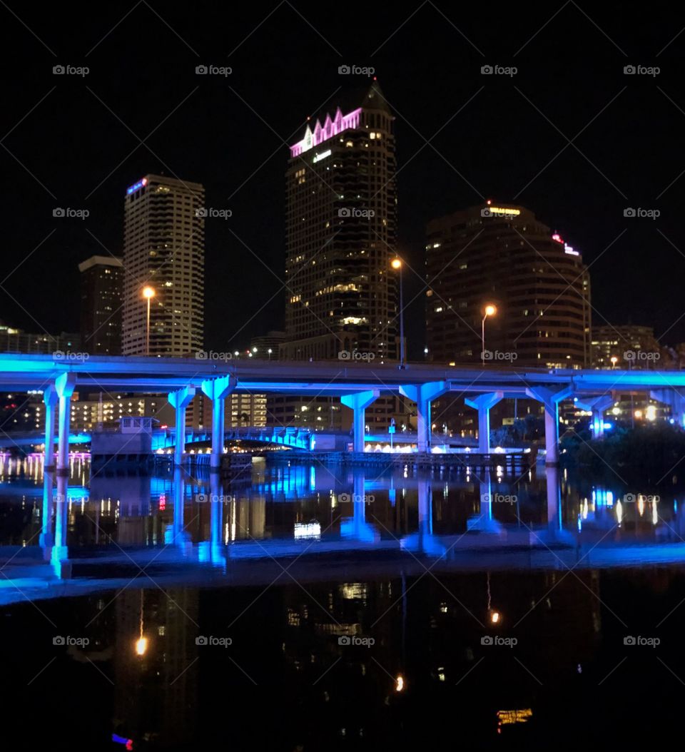 Tampa Bay at night
