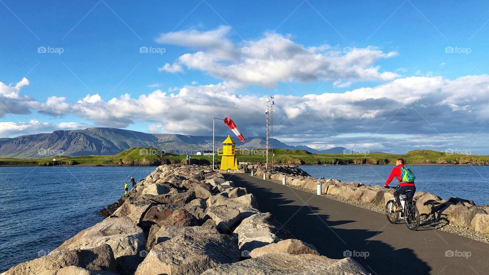 Great day for a walk around the harbor.  The colors seem brighter on this summer day.  The warm wind like a blanket.   