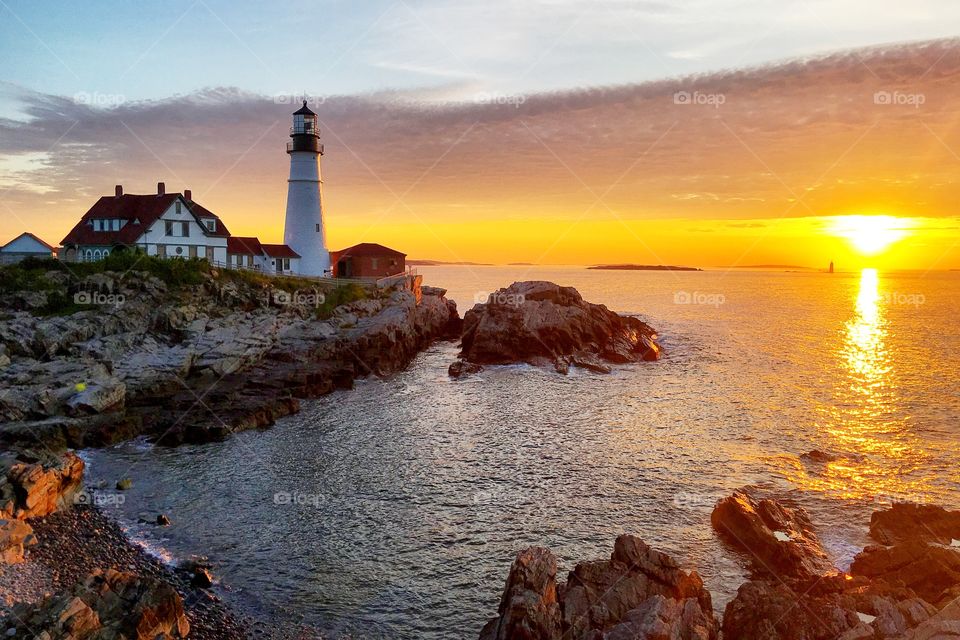 Sunrise on the Maine coast 
