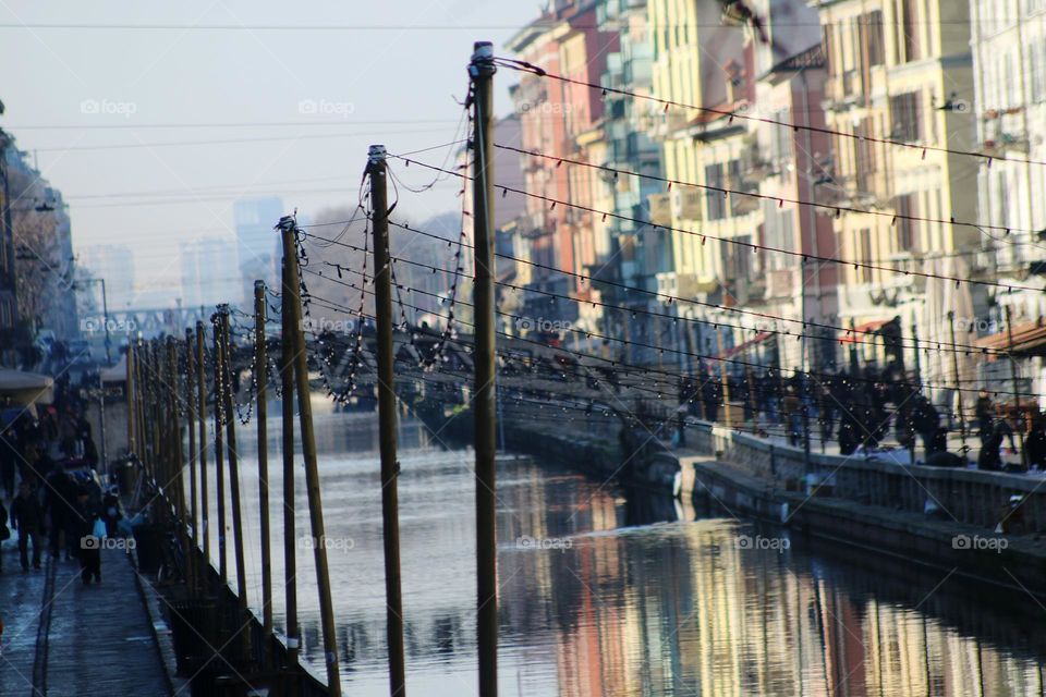 Häuser Reflexion in Mailand