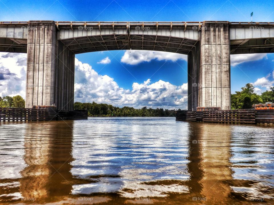 View of bridge over sea