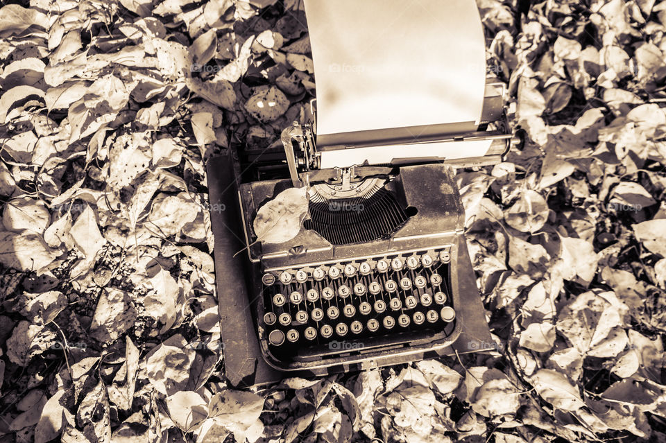 Old typewriter for writers