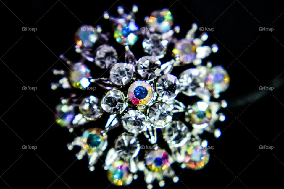 Macro shot of diamond pendant