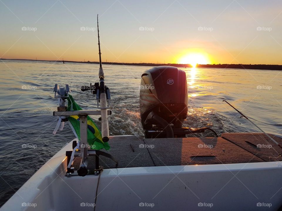 Water, Boat, Sea, Sunset, Ocean