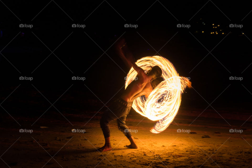 Fire artist on Koh Phi Phi