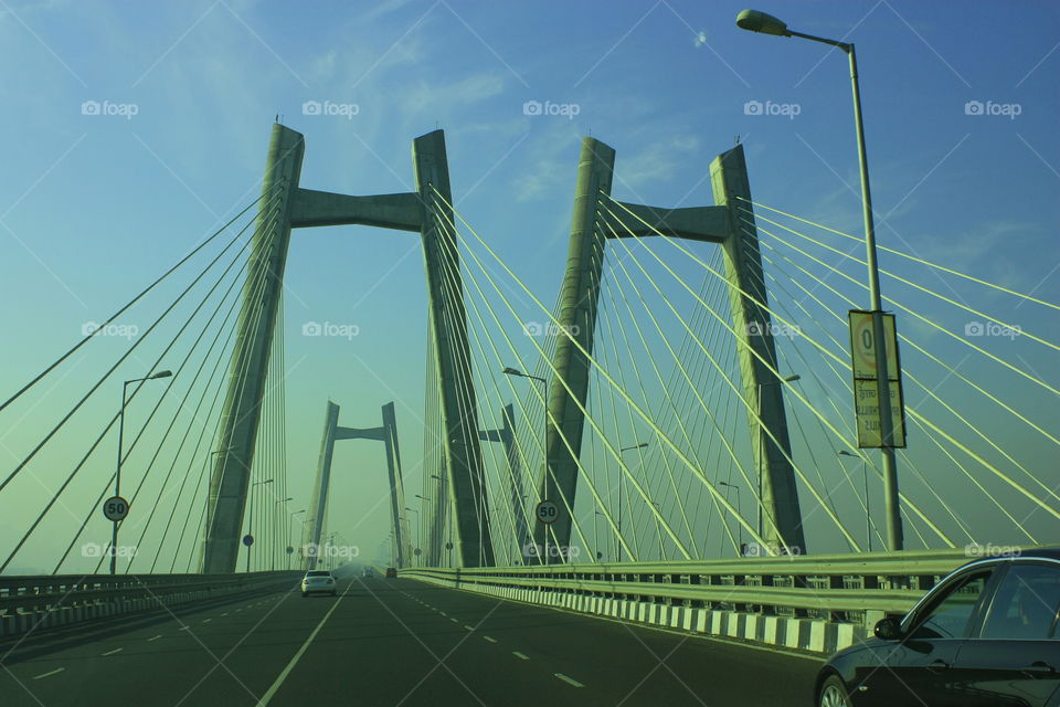 A highway bridge
