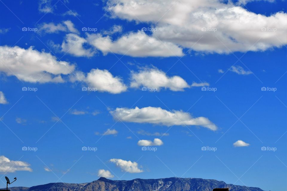 Blue sky over the Sandias