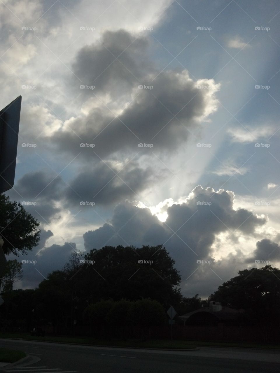 clouds. rays through the clouds