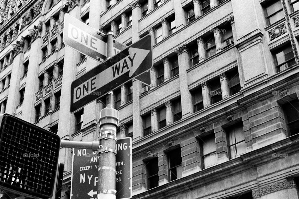 One Way. Shot on film taken on the streets of New York City