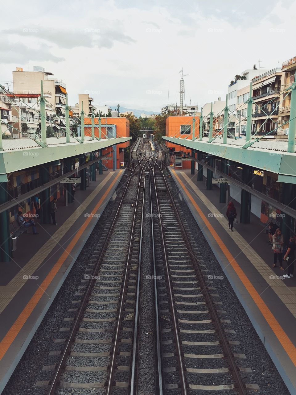 The train station 
