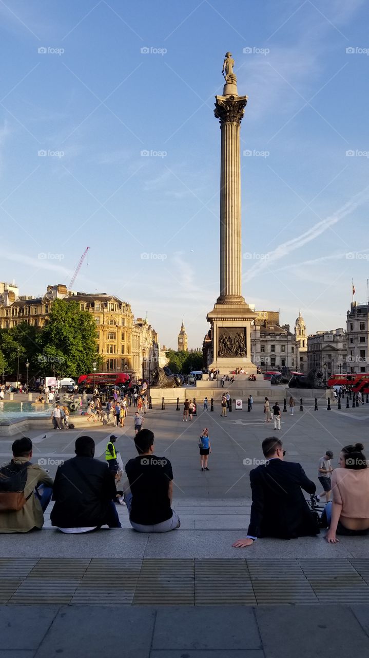 Trafalgar Square of London,  England