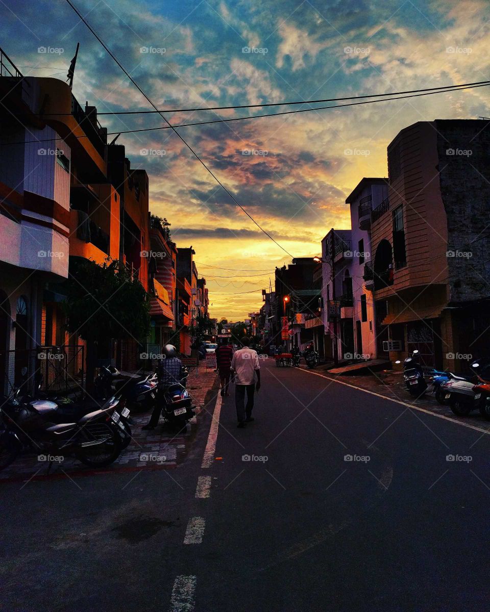 The sky takes on shades of orange during sunrise and sunset, the colour that gives you hope that the sun will set only to rise again.