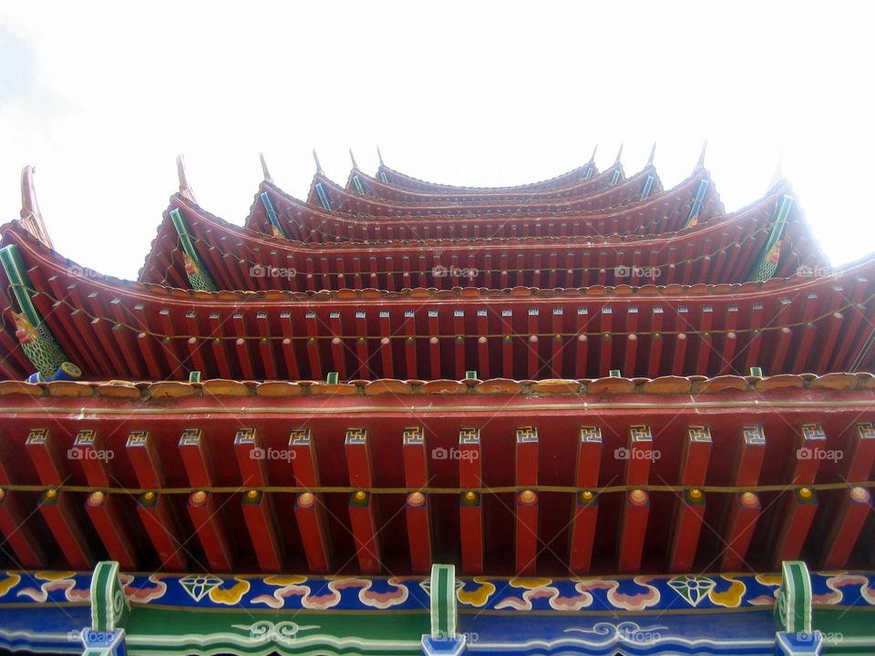 sky china roof colorful by mengzishiliu