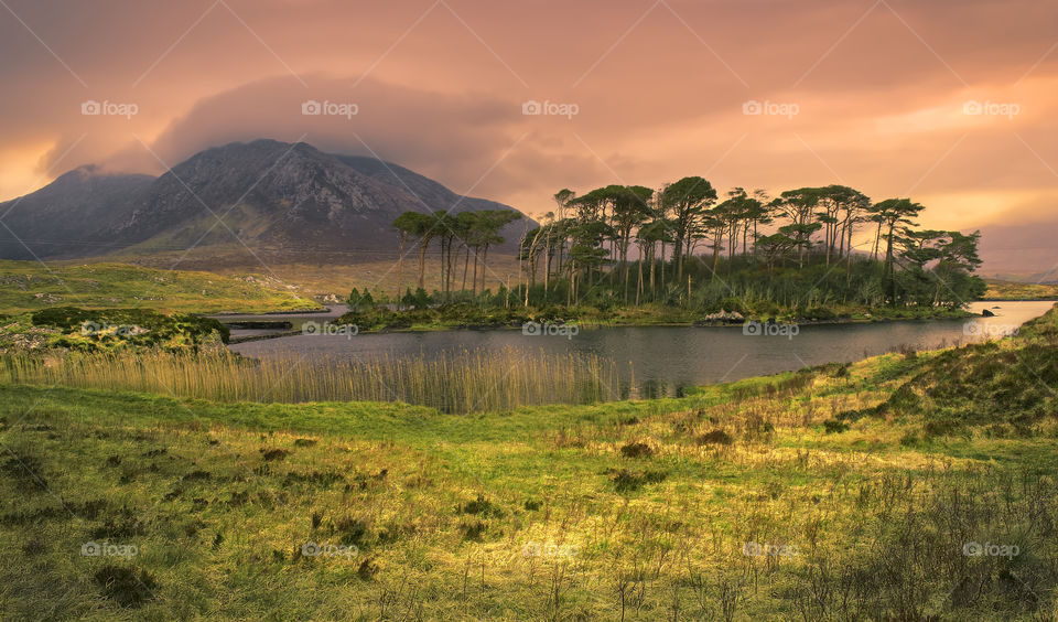 Derryclare Lough and Twelve pines island