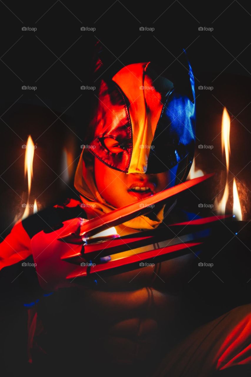 my son's awesome costume for Halloween! He is Wolverine and is looking forward to trick or treating.