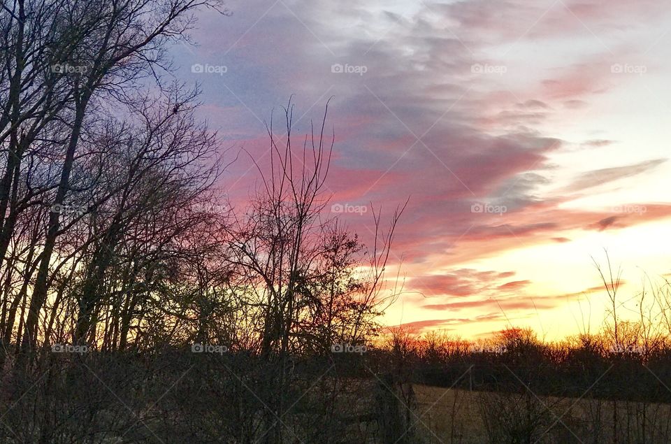 Sunset in Missouri Country