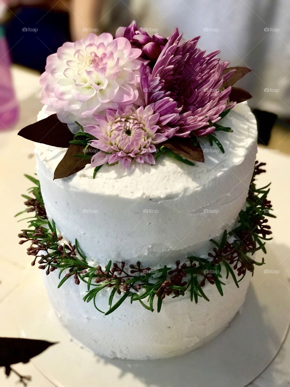 Flower wedding cake