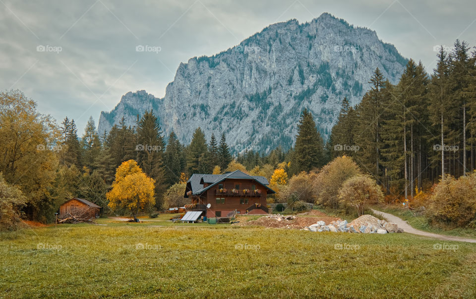 Wooden house in rural Austria
