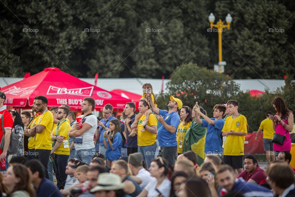 FIFA Fan Fest in Moscow, Russia, Brazil vs Serbia, 27 June 2018