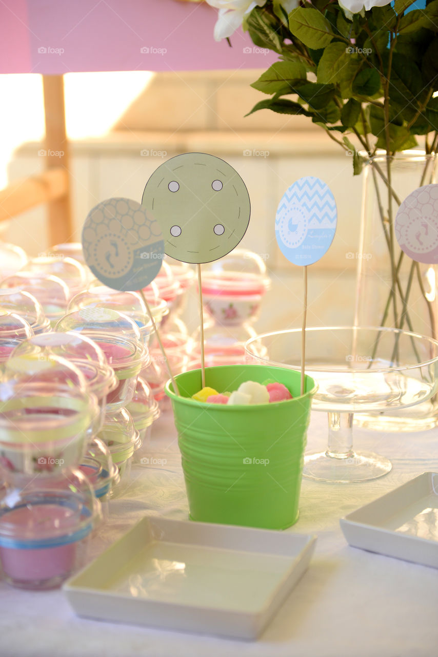 colorful candy table