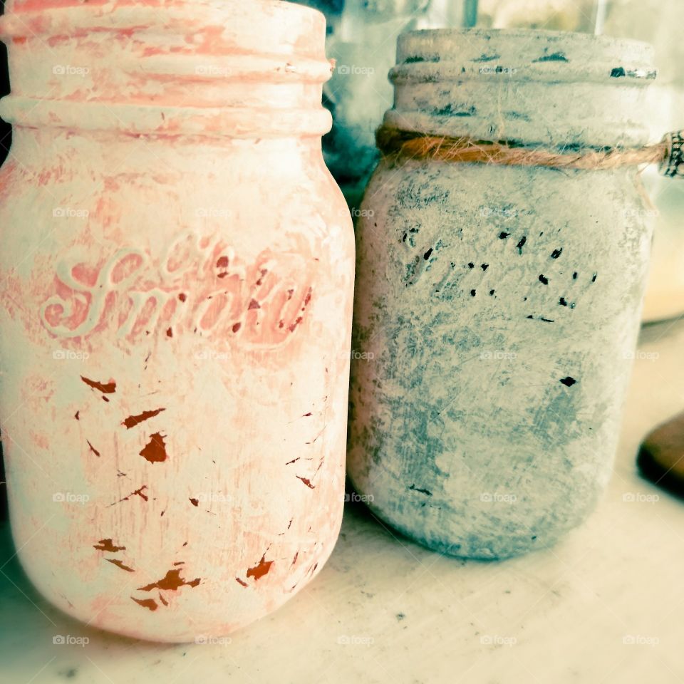 rustic miniature mason jars