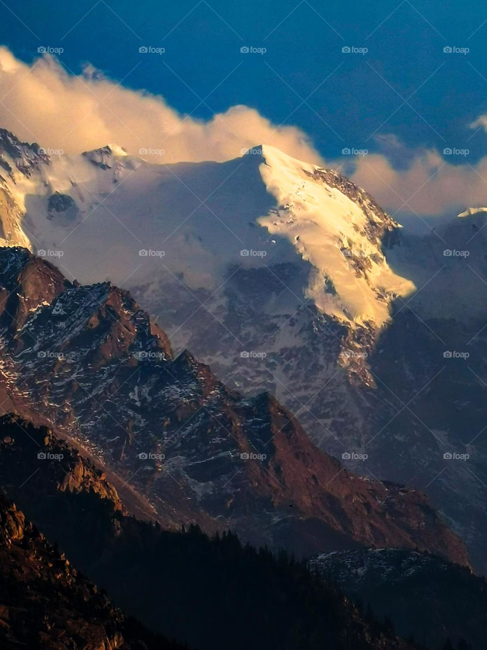 The Winter Himalayan mountain