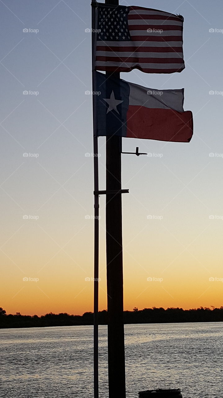 Flag and Dawn
