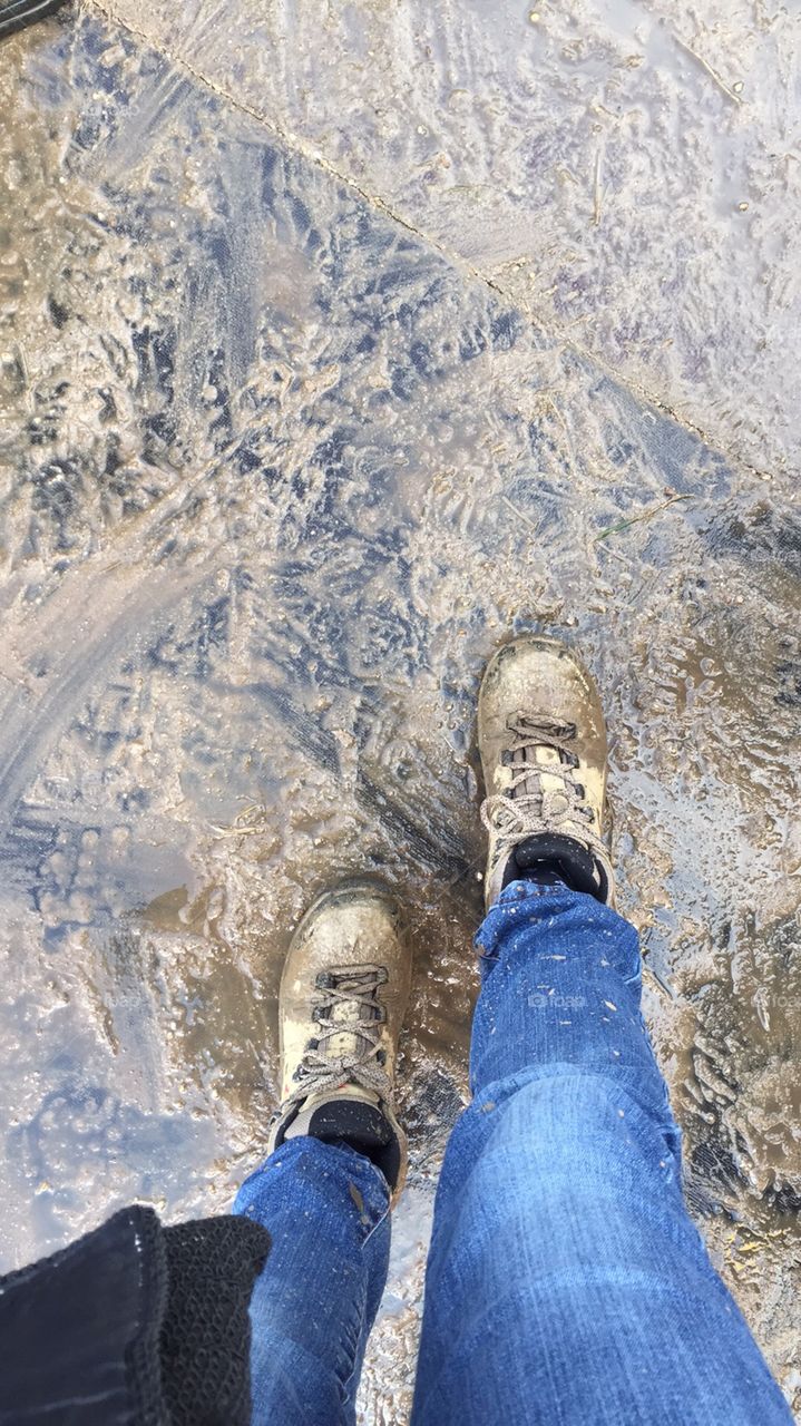 Walking in the mud