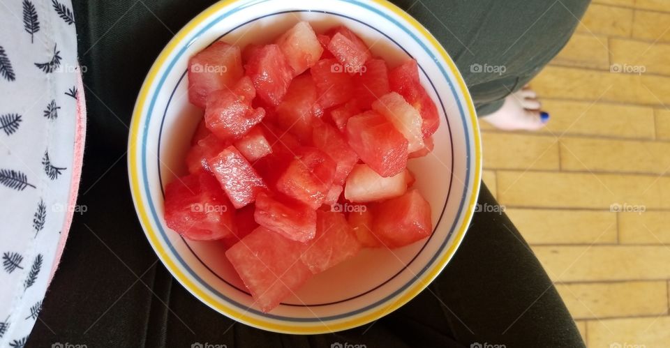watermelon for breakfast.