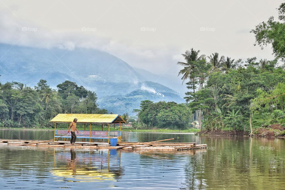 a morning glory at situ cangkuang