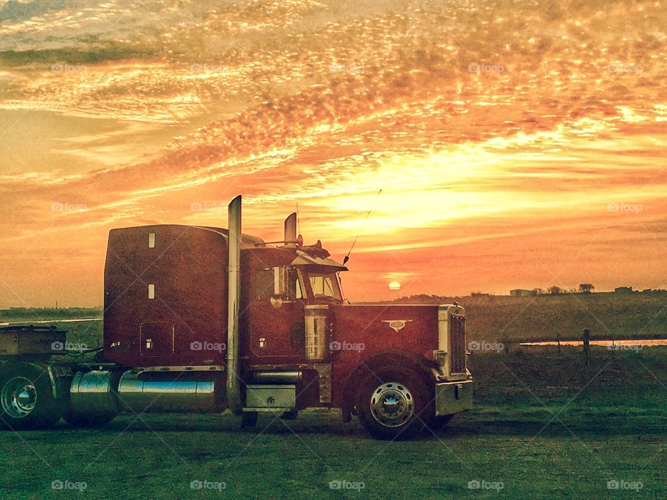 Truck & sunrise 