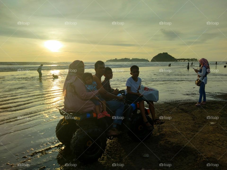 sunset on the beach