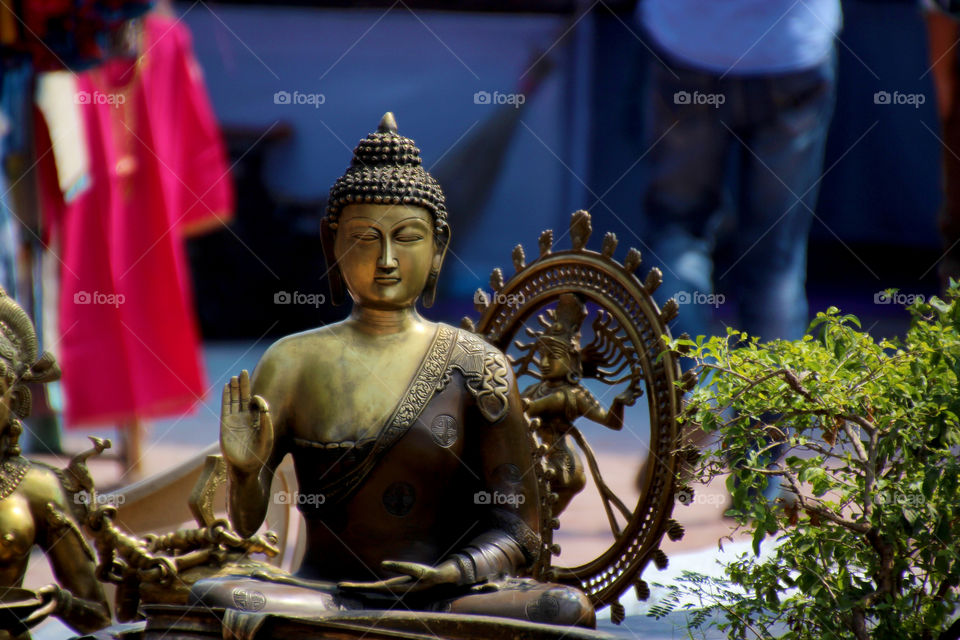 Gautam buddha bronze statue