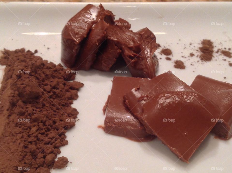 Delicious homemade chocolate fudge.