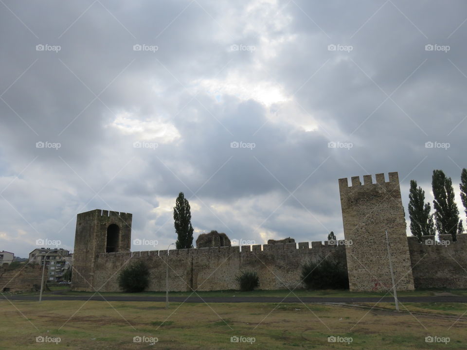 Medieval fortress ramparts