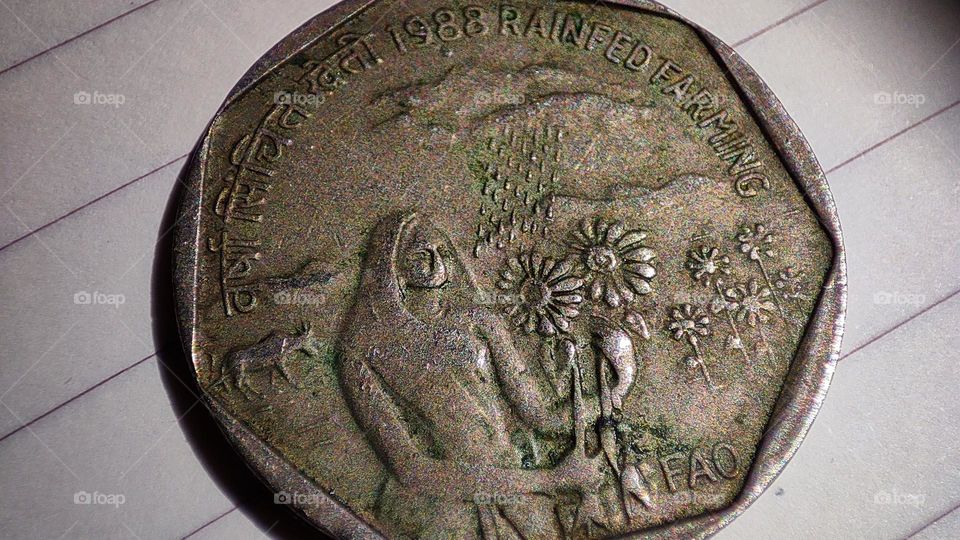 1988 special coins released in India as a part of Rainfed Farming