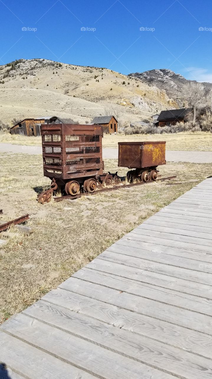 Bannack Park Mining Cart Display