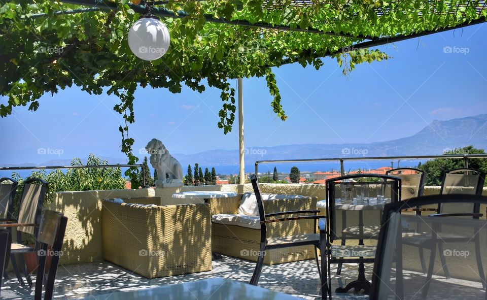 Greek cafe outdoor 