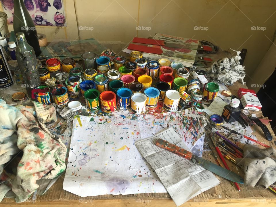 Sous-verre artists table, Senegal